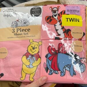 NEW Disney Winnie The Pooh Twin Sheet Set 3 Piece Set Eeyore Tigger